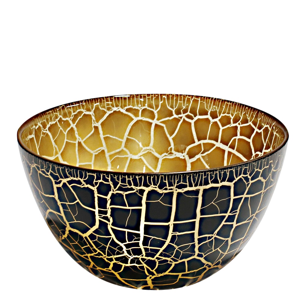 Croco Skål 21 cm Svart/Guld
