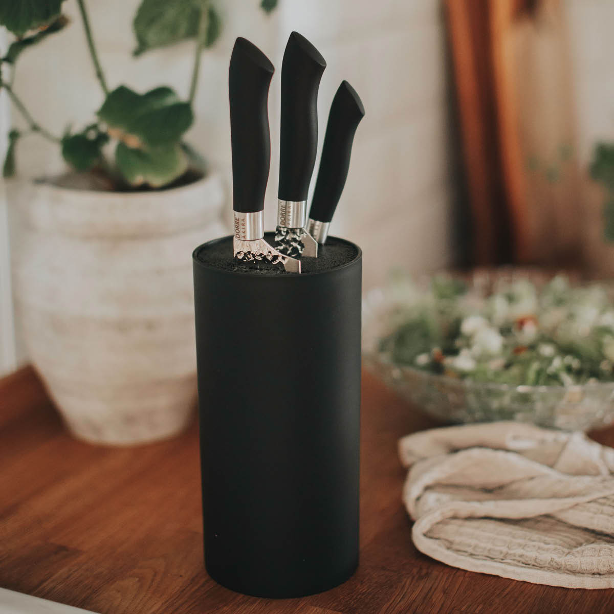 Universal Knivblock 22,5 cm Svart