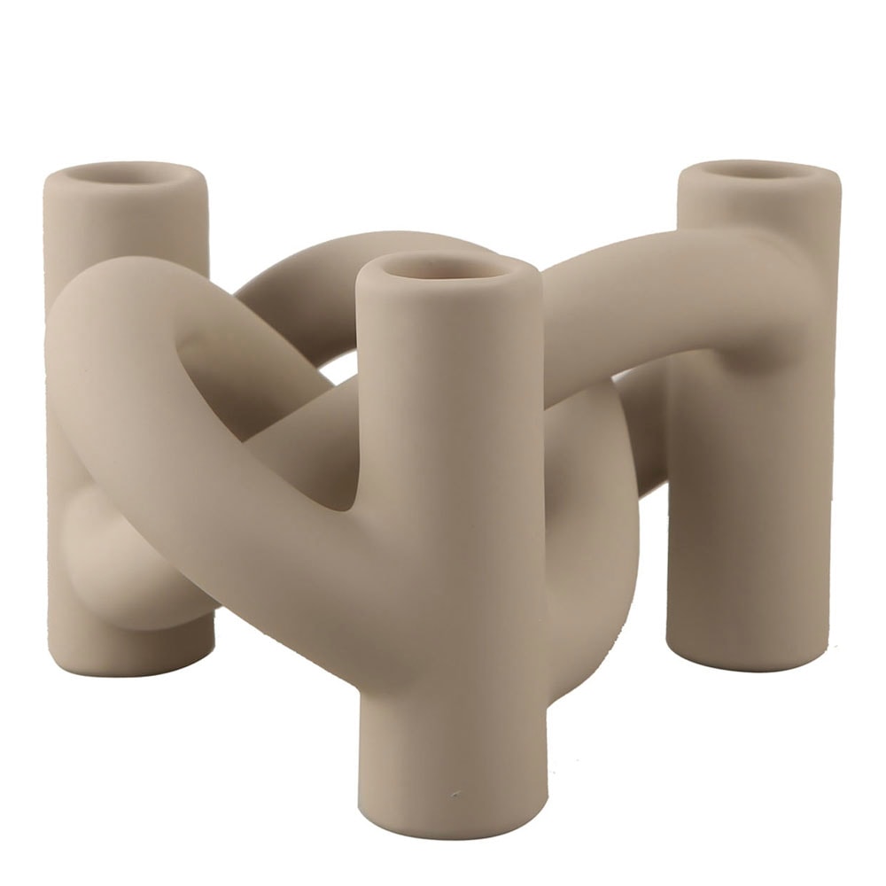 Lykke 3 Ljushållare 10 x 17 x 15 cm Sand