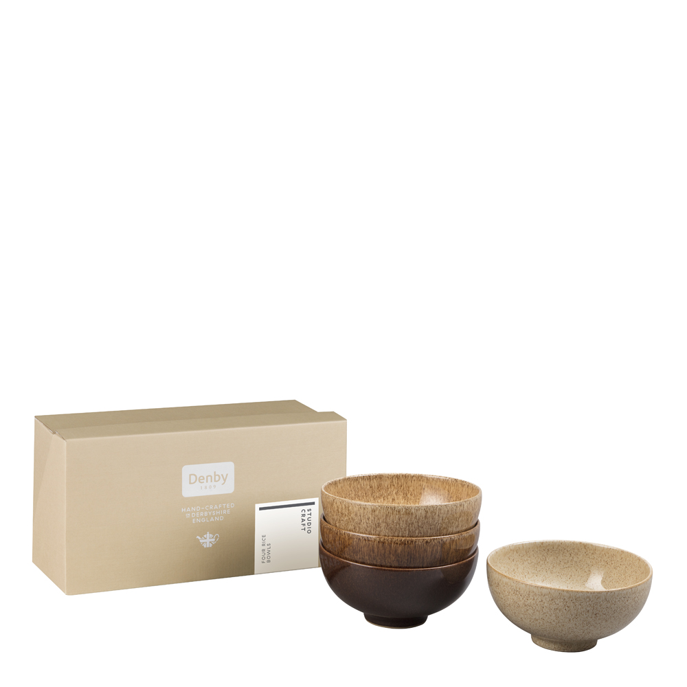 Studio Skål  13 cm 4-pack  Brun