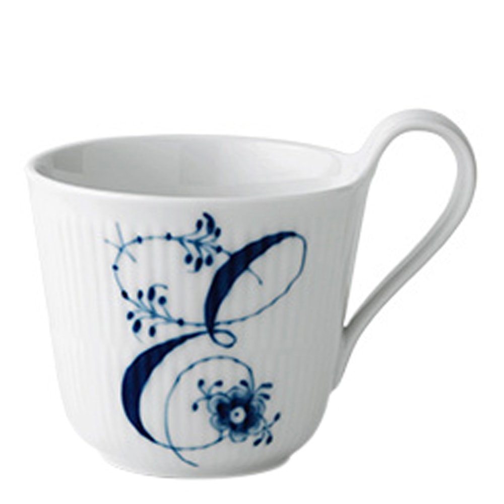 Blue Fluted Pl Alphabet Mugg 33 cl E