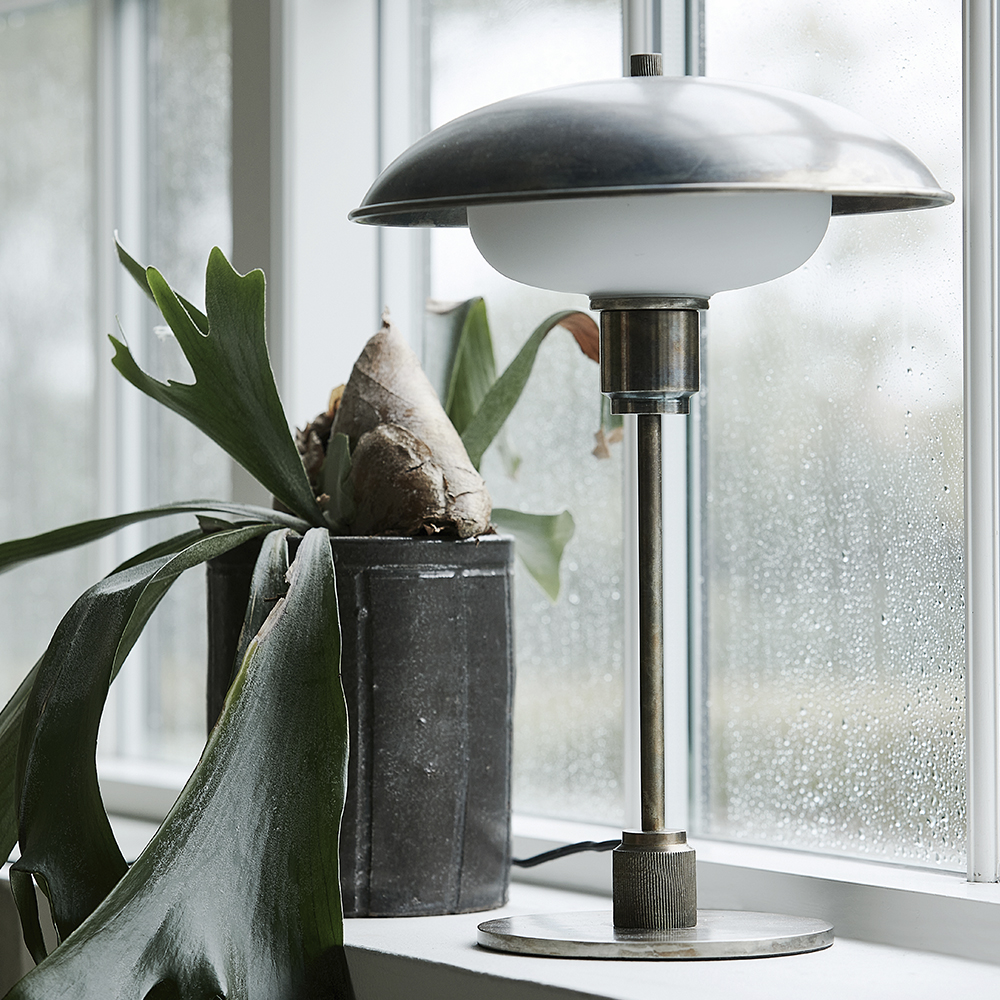 Boston Bordslampa 42x30 cm Antikbrun