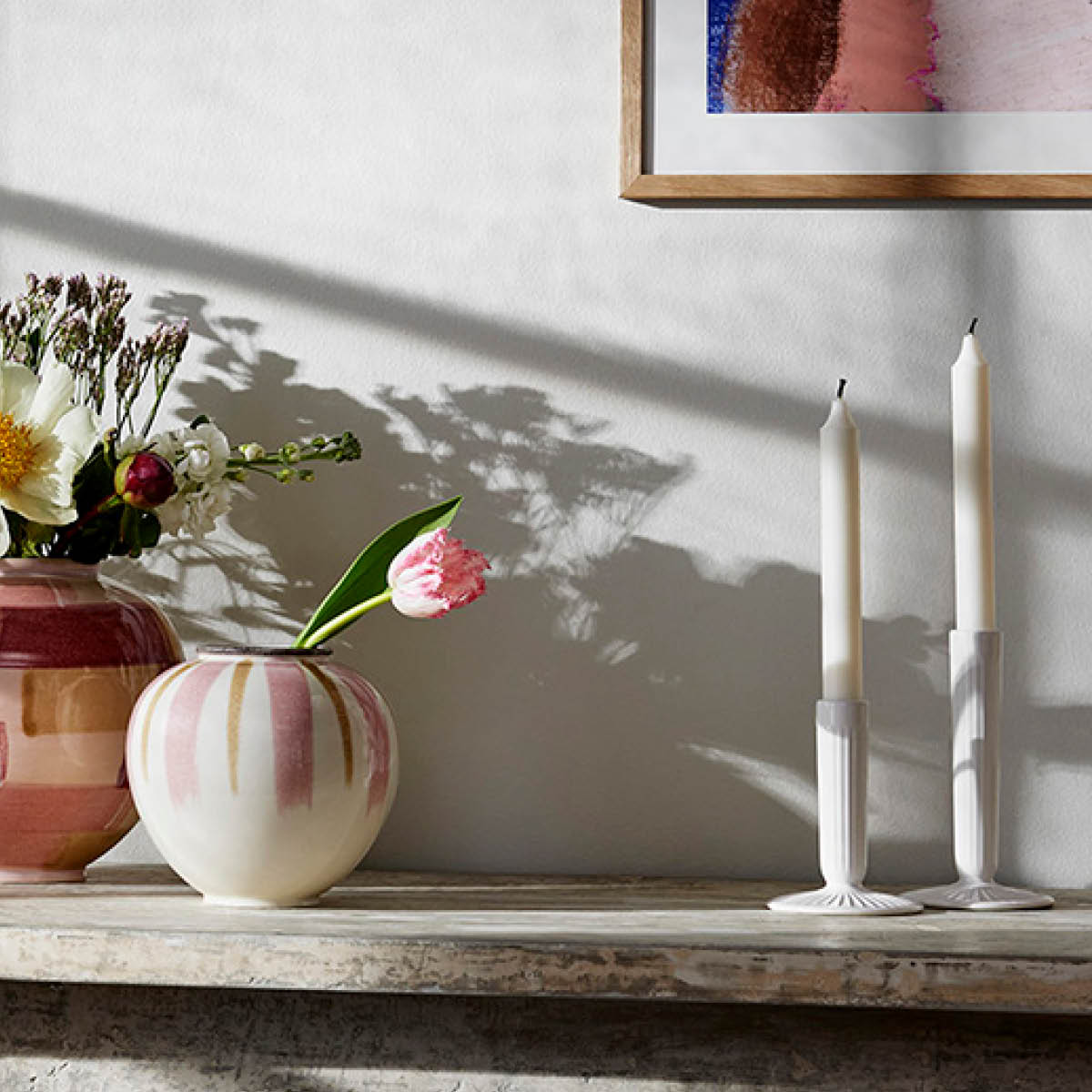 Hammersh?i Blockljusstake 9,5 cm Vit