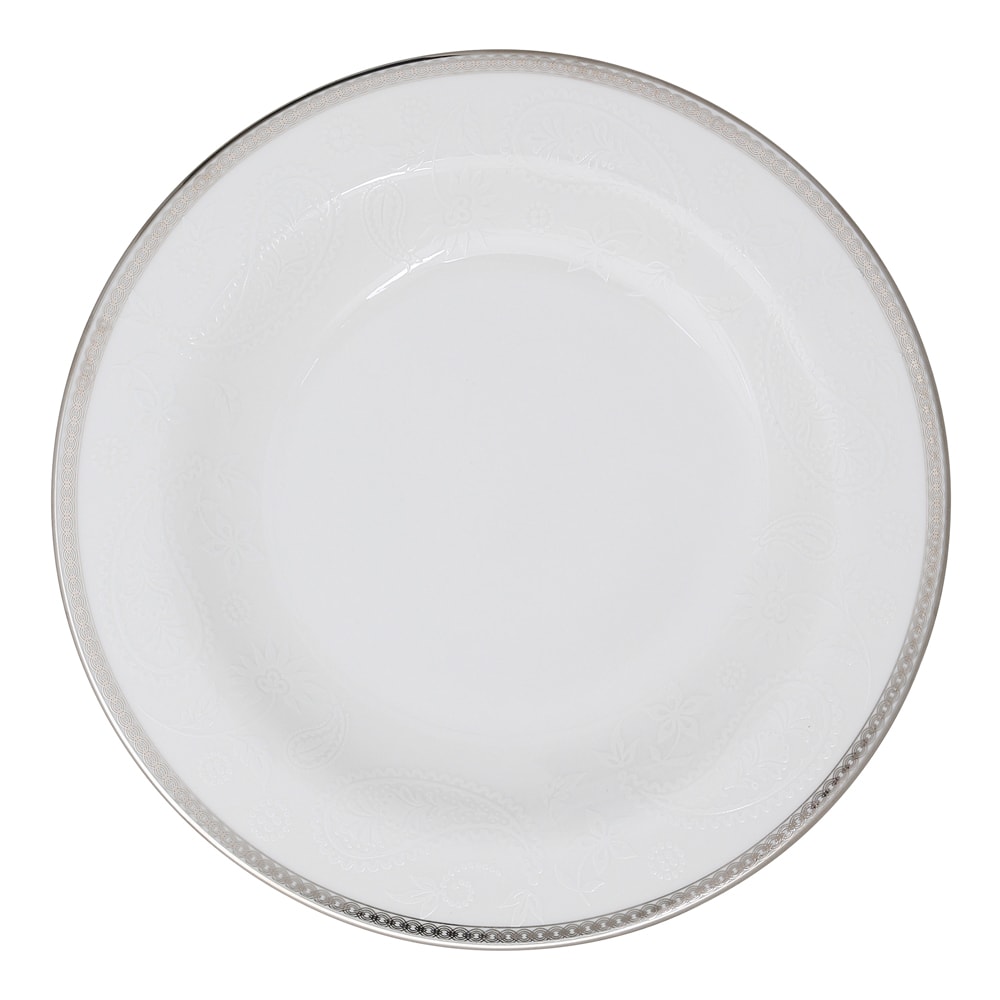 Silver Paisley Tallrik 21 cm Vit
