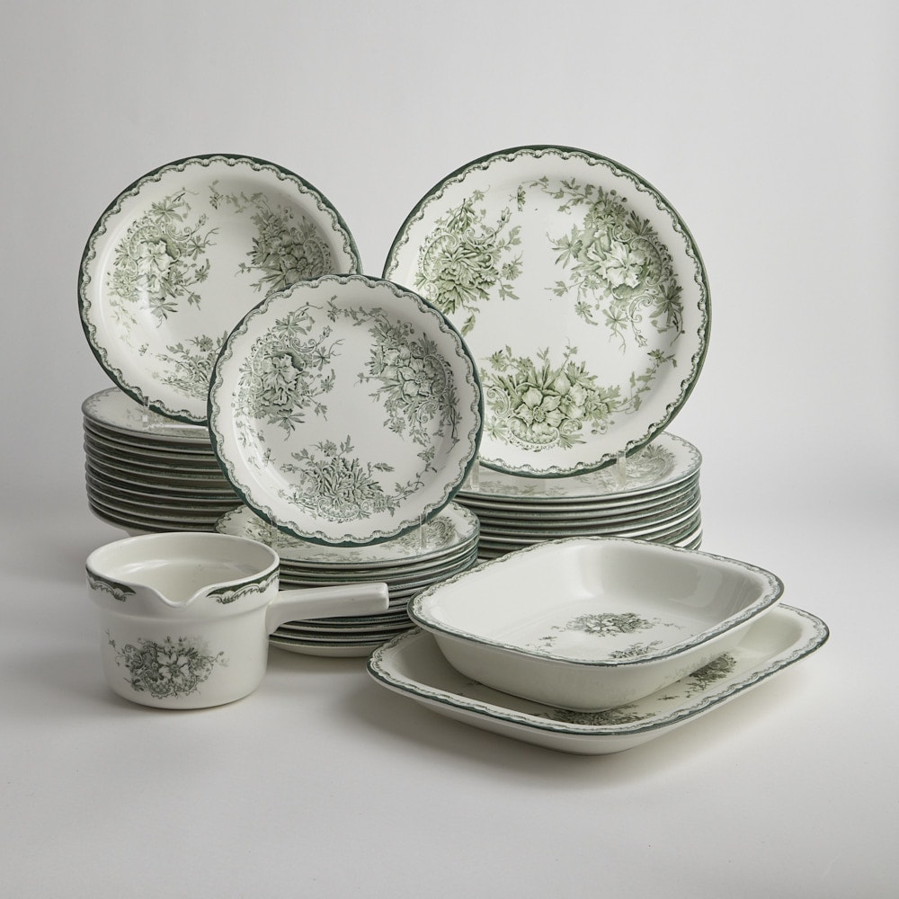 SÅLD Servis "Gröna Anna" 39 delar