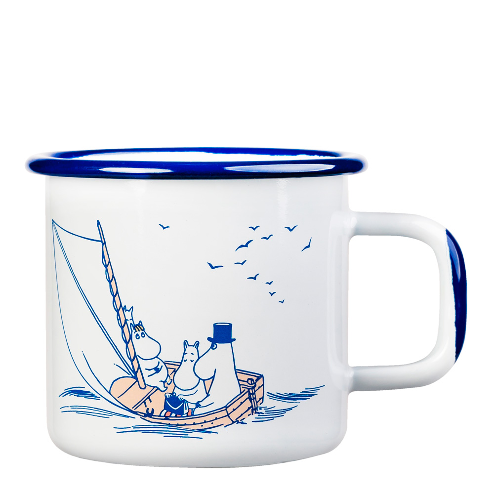 Mumin Emaljmugg Sailors 3,7 dl Vit