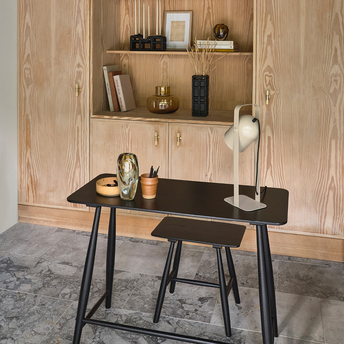 Otea Vas 21 cm Rosa/Ljusgul/Brun