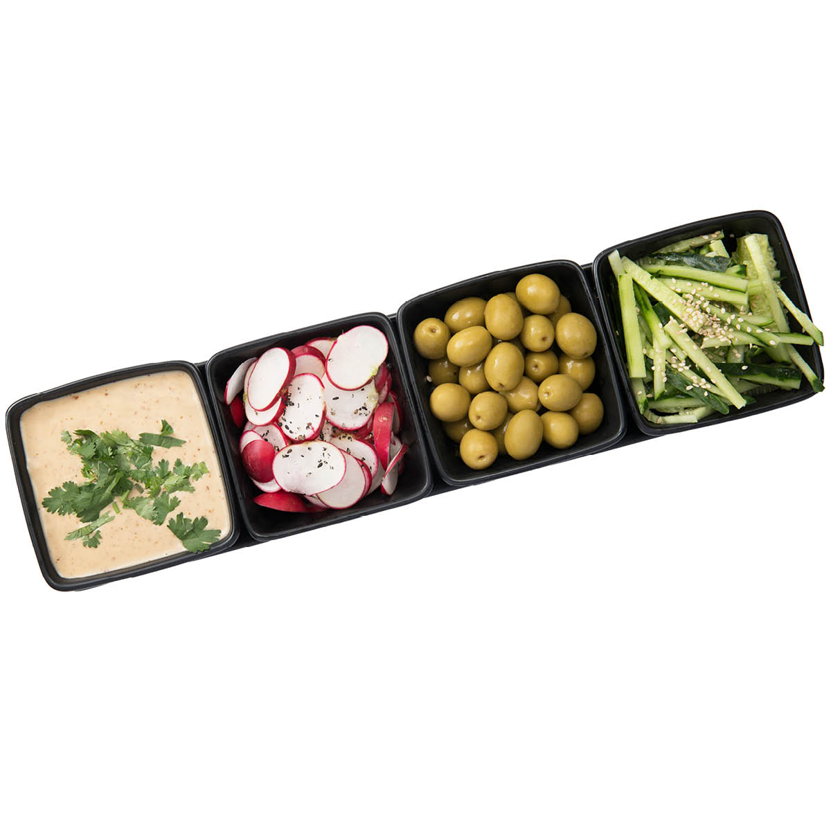 Nor Tapasfat 4 Skålar Svart