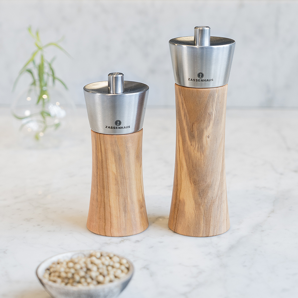 Augsburg Saltkvarn 14 cm Rostfri/Olivträ