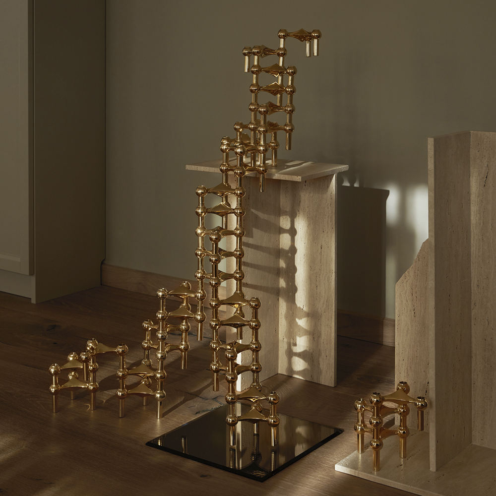 Stoff Nagel Ljusstake Mässing