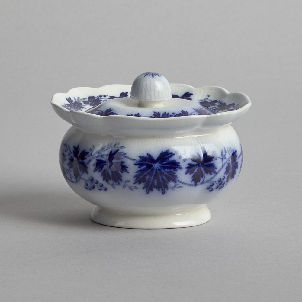 SÅLD "Blå Vinranka" Sockerskål