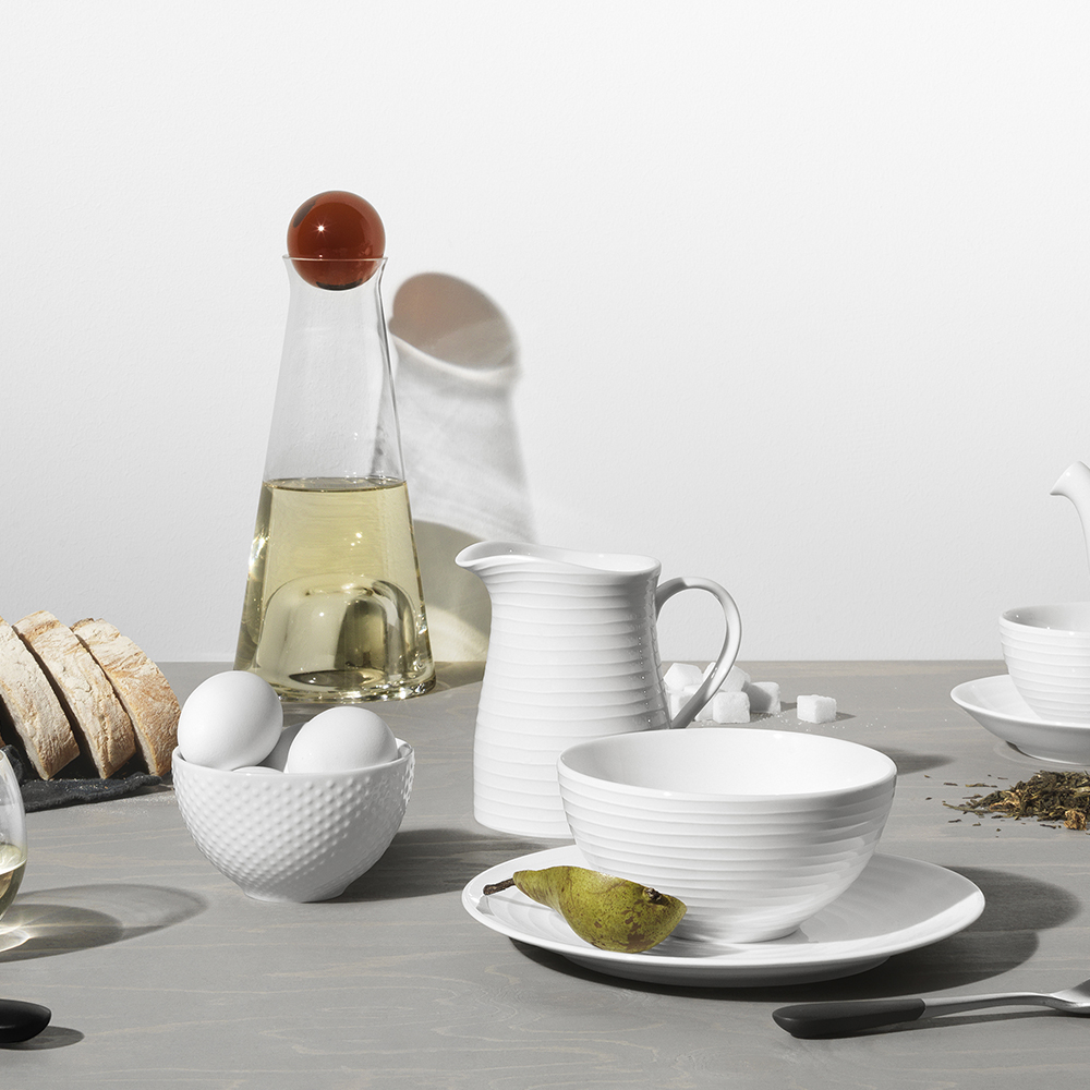 Blond Skål 30 cl stripe Vit