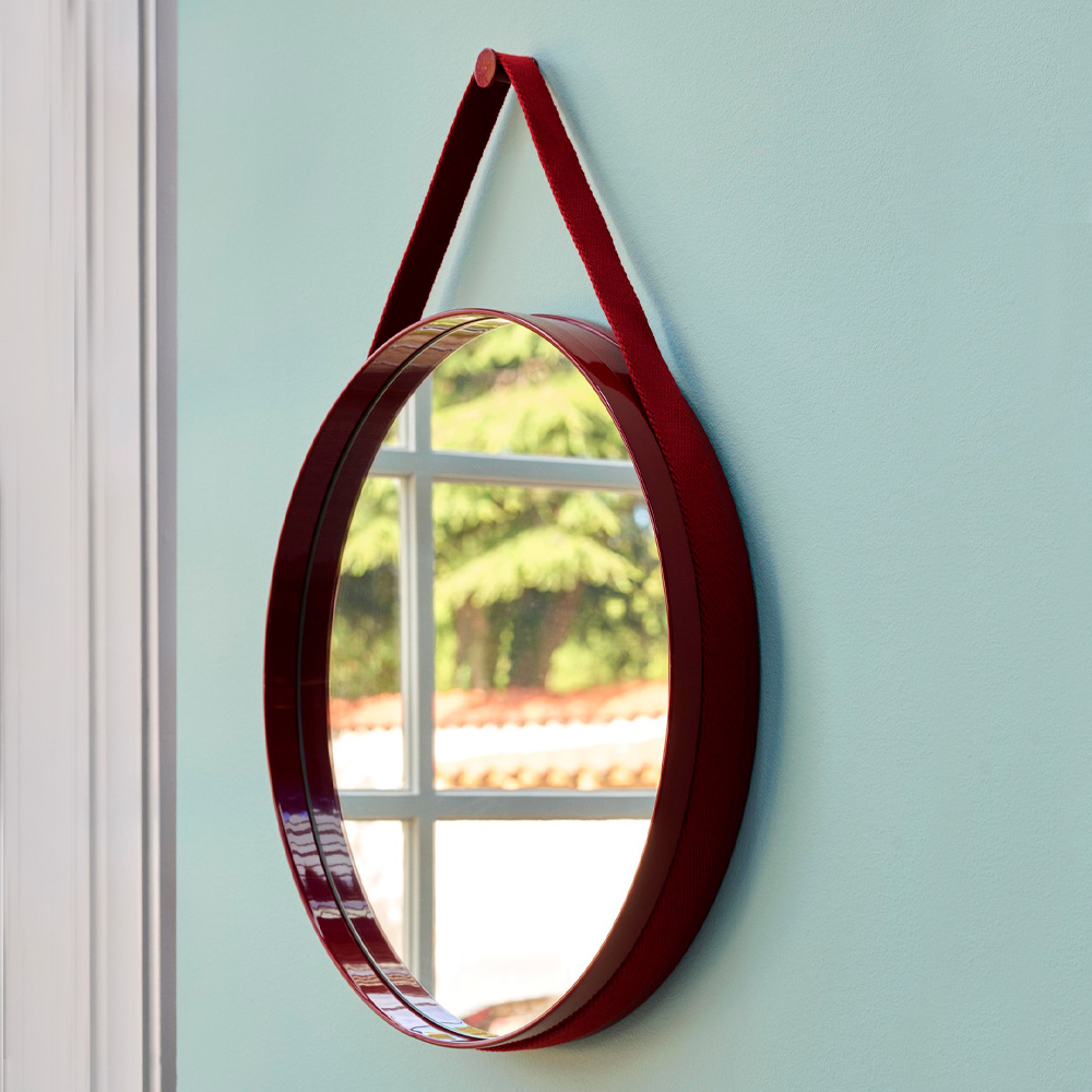 Strap Mirror No 2 Spegel 70 cm Röd