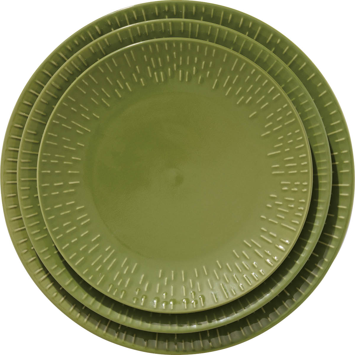 Confetti Desserttallrik 21 cm Oliv