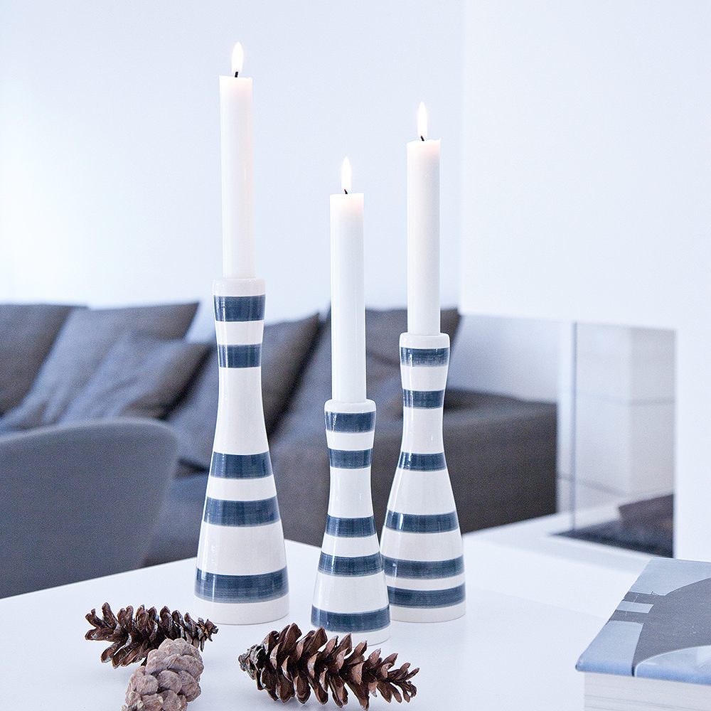 Omaggio Ljusstake 24 cm Stålblå