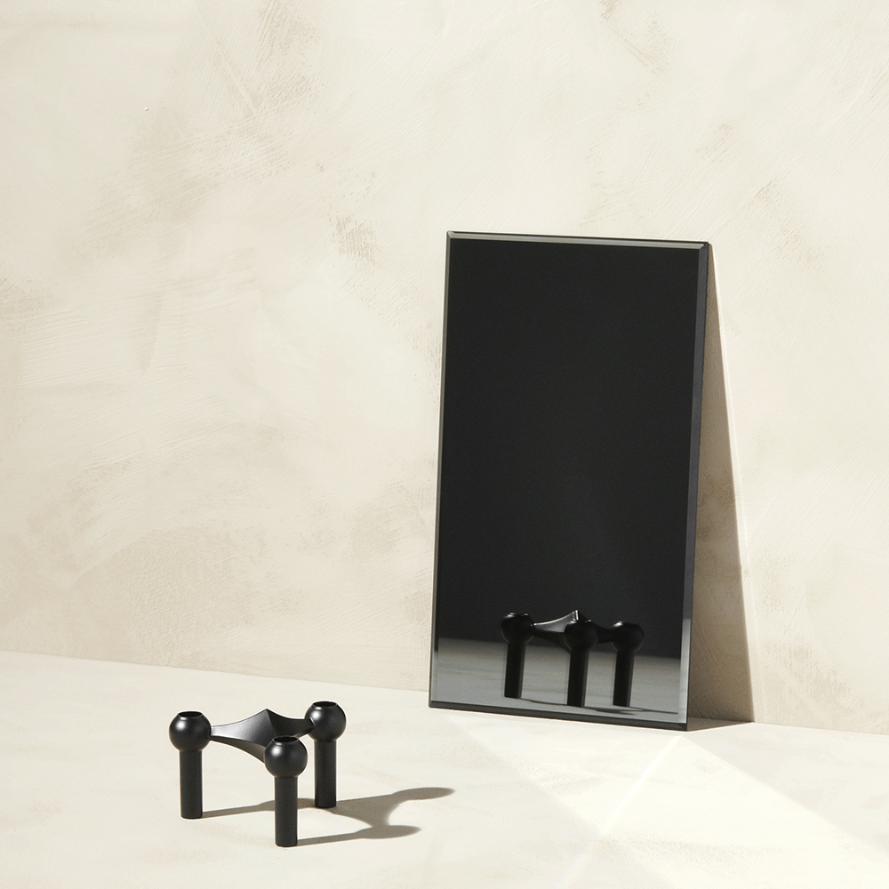 Stoff Nagel Ljusstake Svart