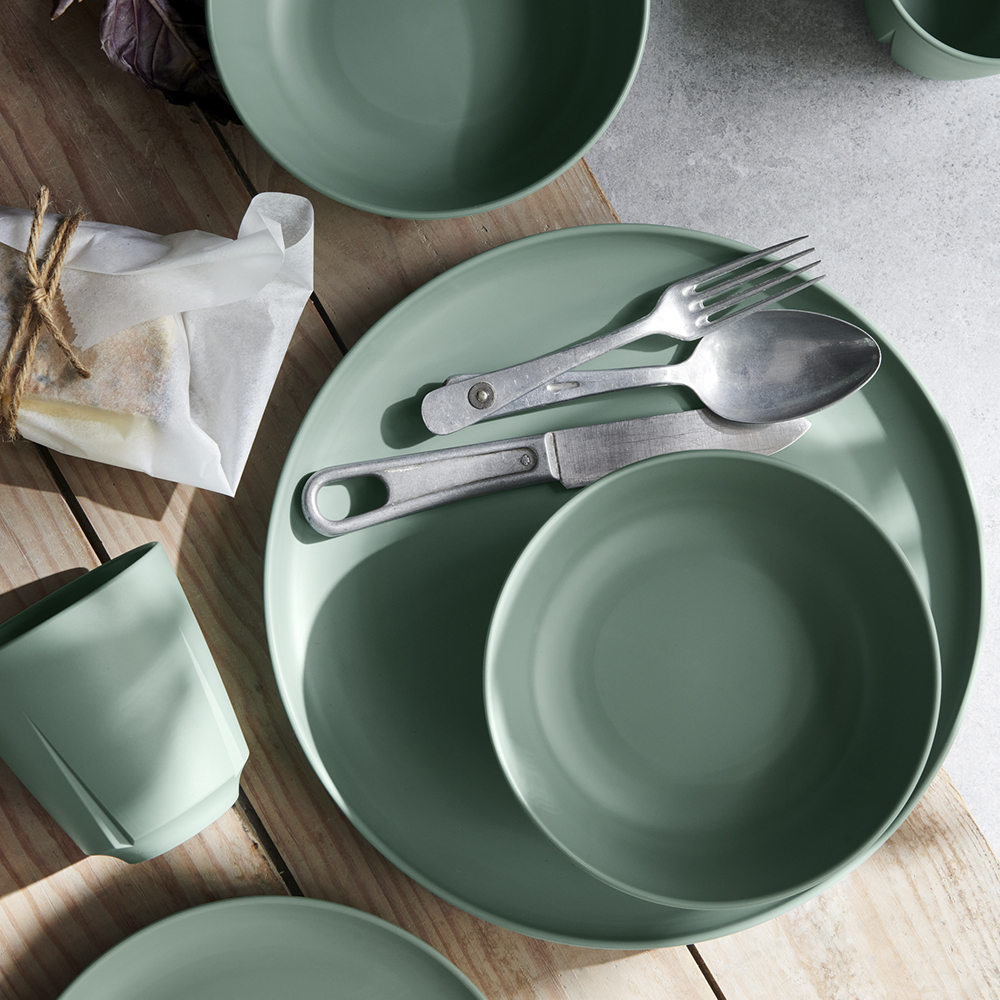 CG Take Tallrik 19,5 cm 2-pack Dimgrön