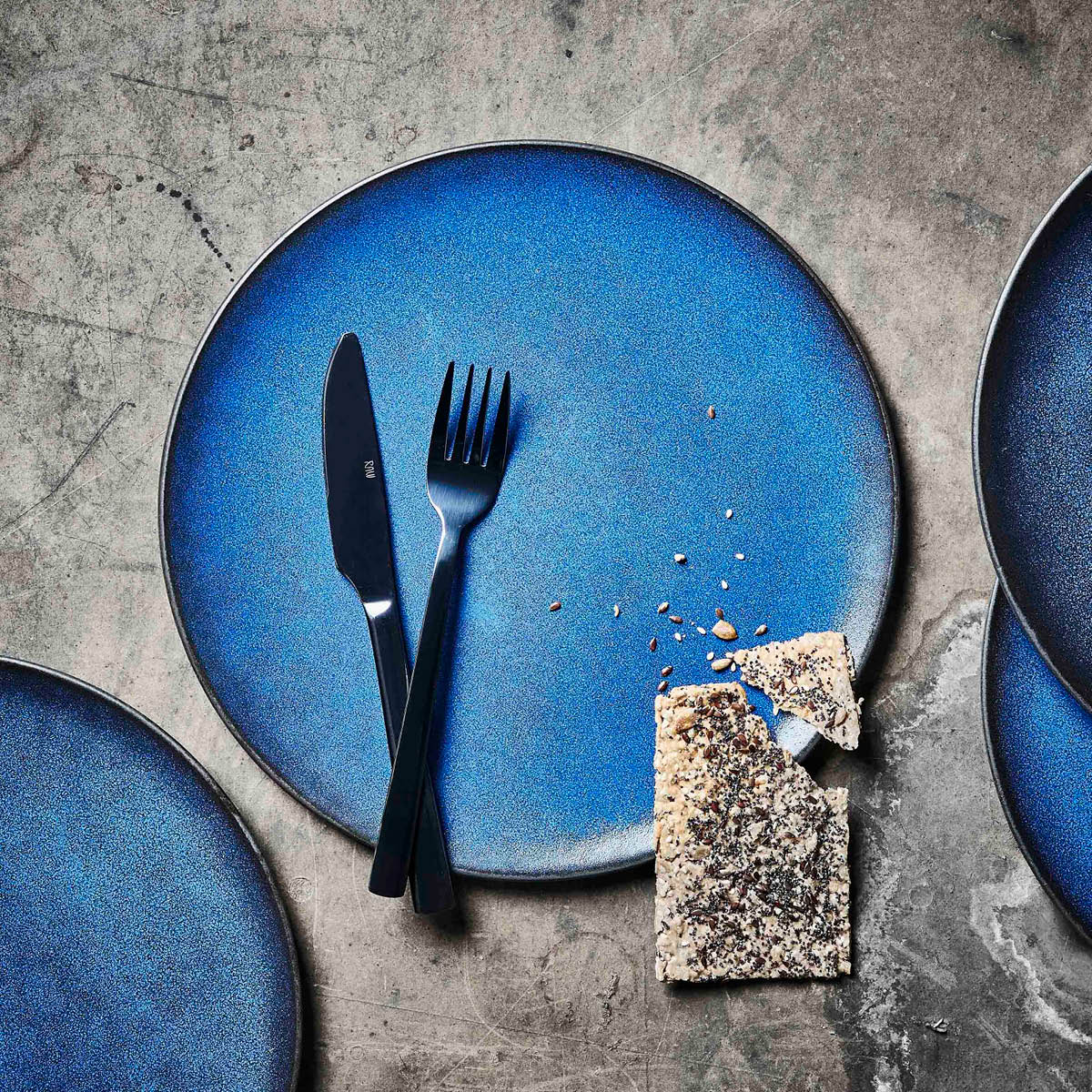 Raw Tallrik Stengods 28 cm Midnight Blue