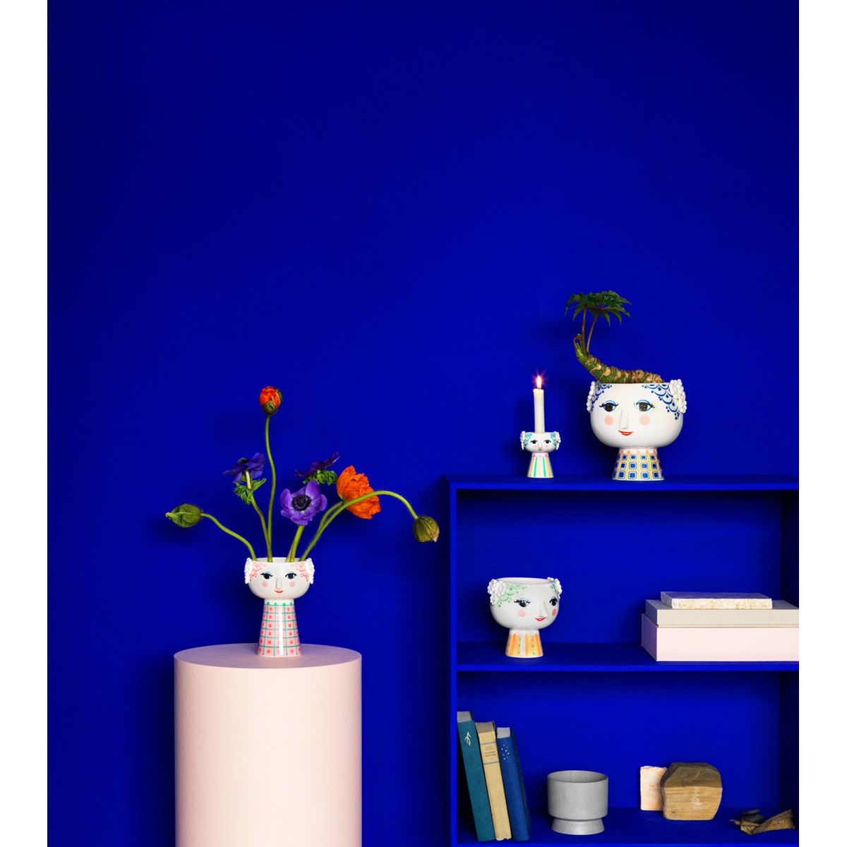 Eva Blomkruka 21 cm Blå
