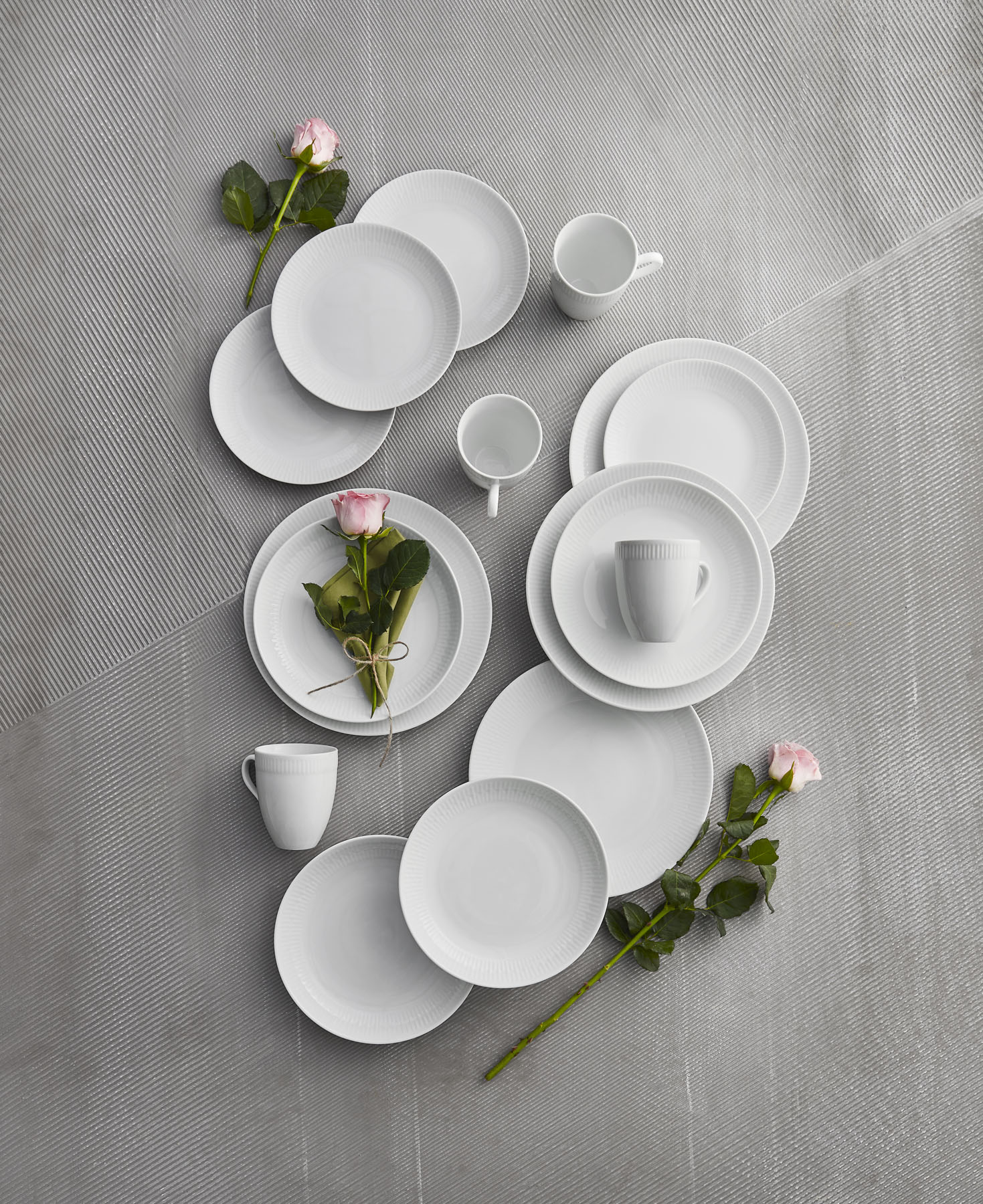 Relief Tallrik 27 cm 4-pack Vit