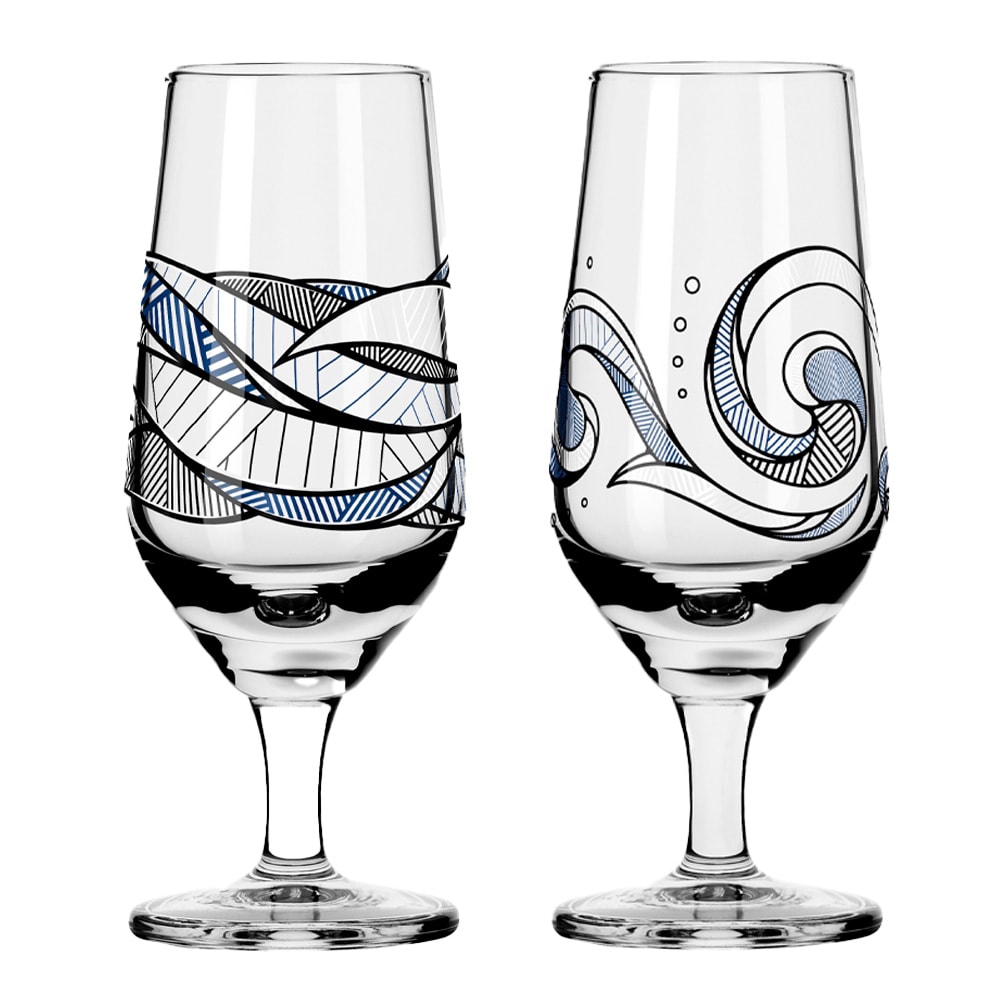 Brauchzeit Snapsglas NO: 5 & 6 2-pack Blå