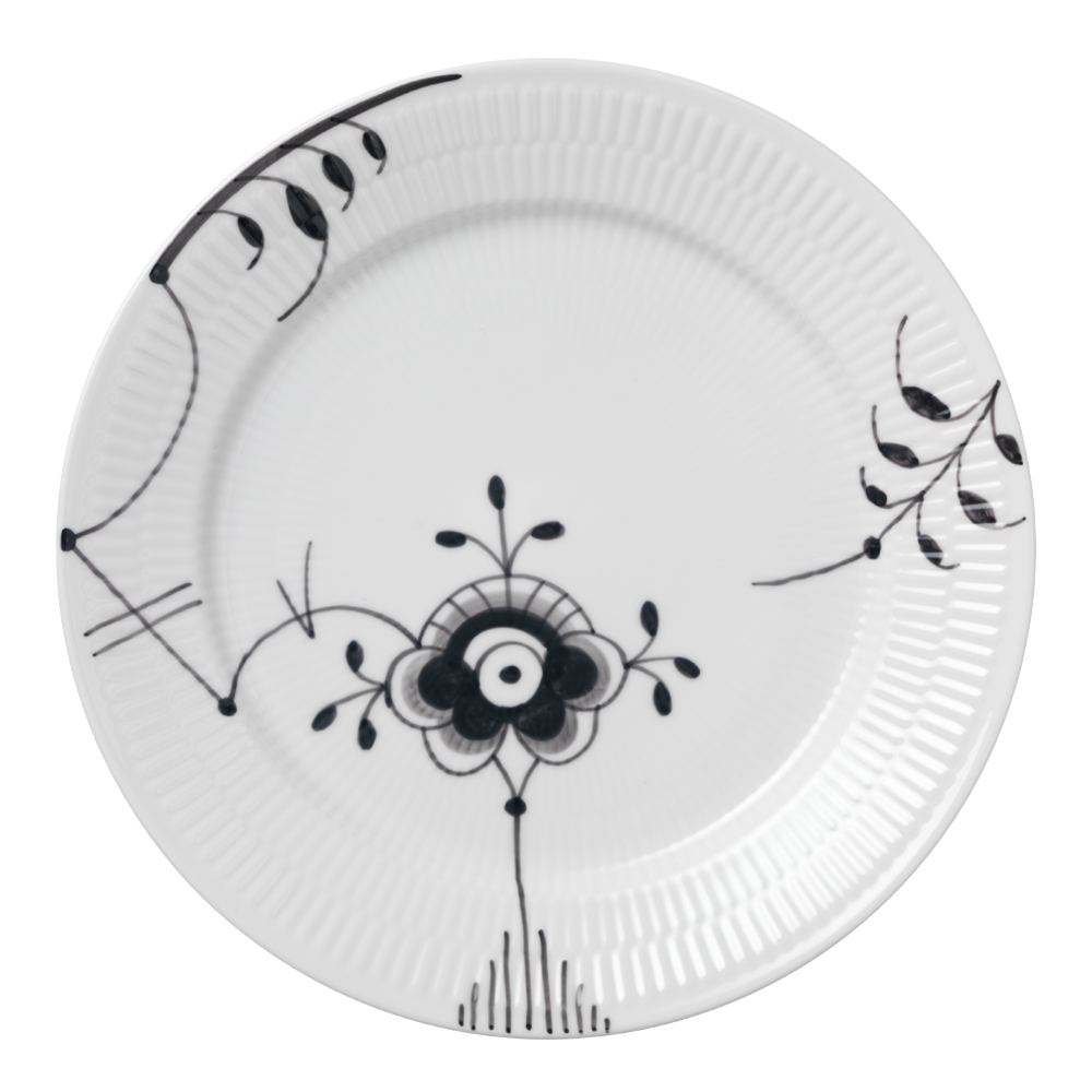 Black Fluted Mega Tallrik 27 cm dekor 6