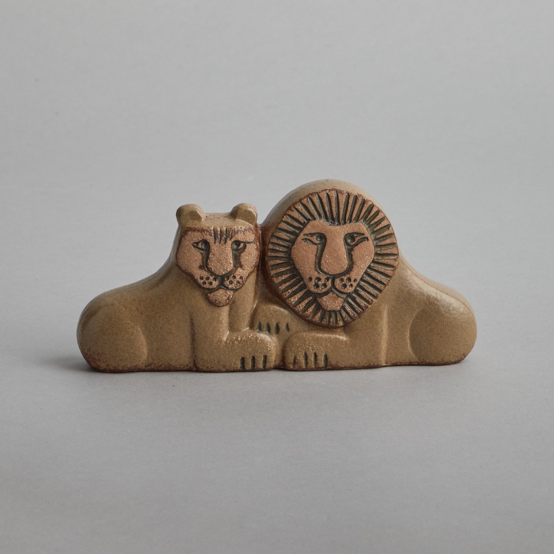 SÅLD "Noaks Ark" Lejonpar Lisa Larson