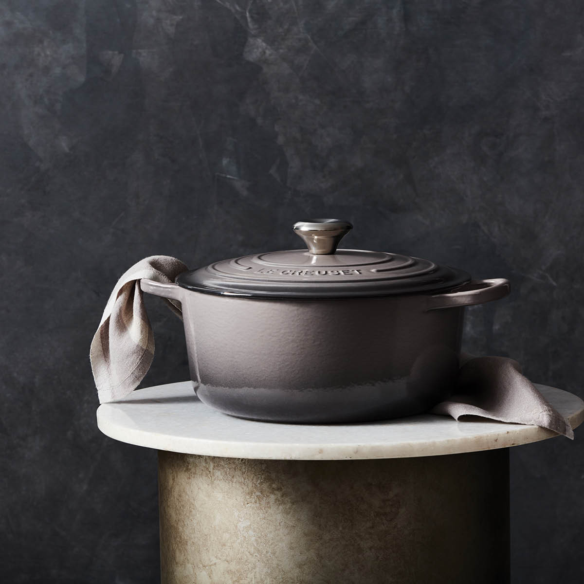 Signature Gjutjärnsgryta rund 5,3 L Flint