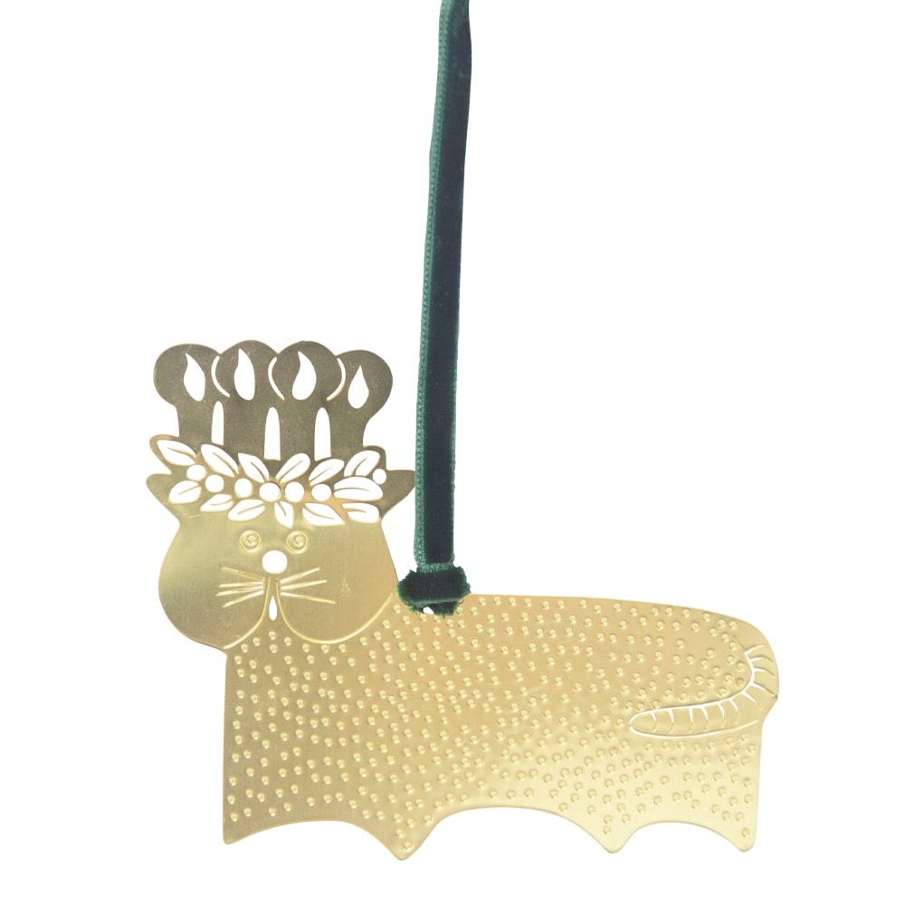 Hänge Katt 8,5x6,9x0,5 cm Mässing