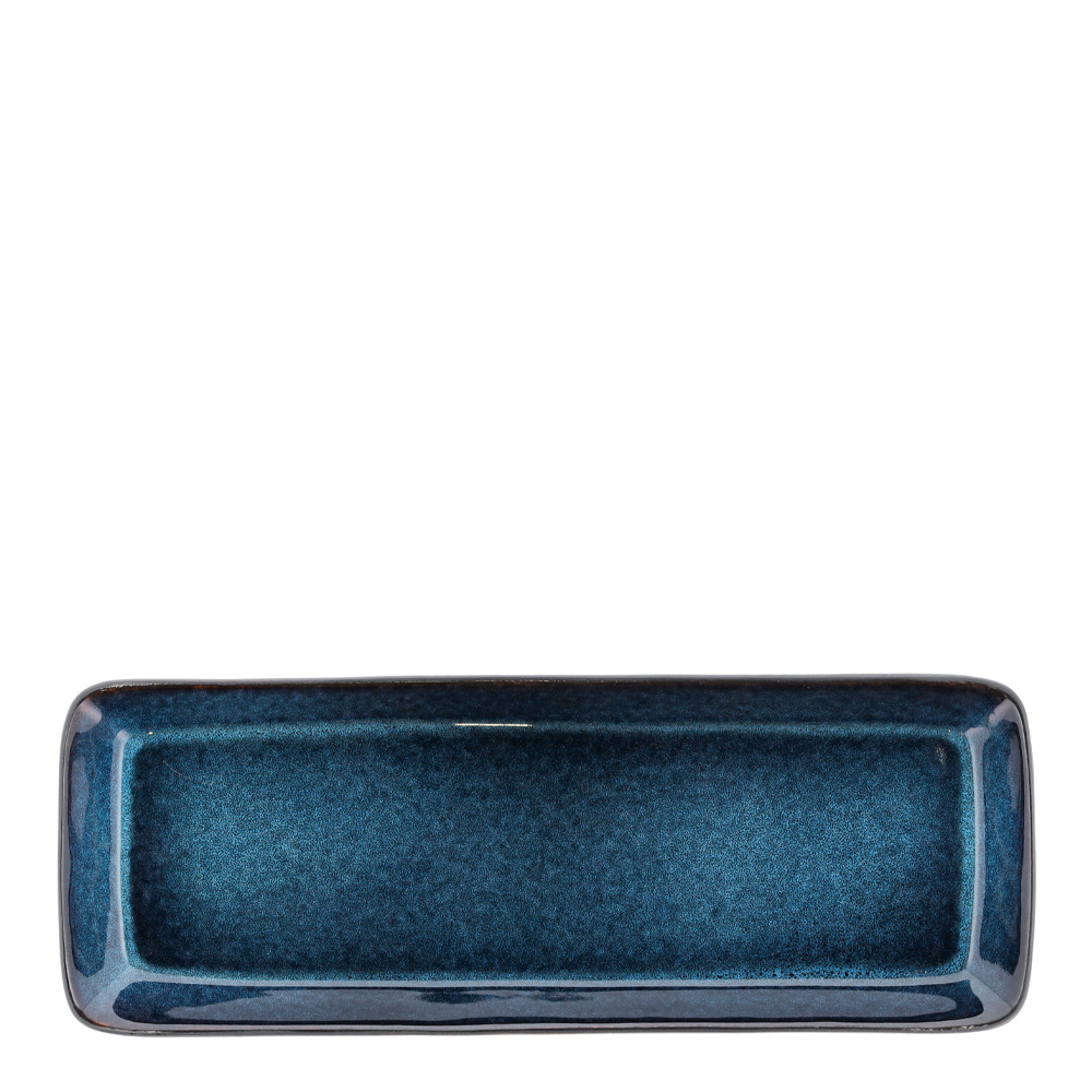 Serveringsfat Rektangulärt 39x14 cm Blå/Svart