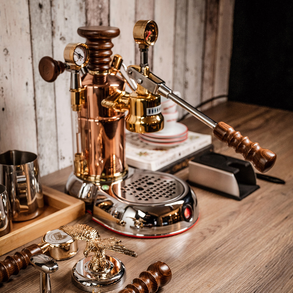 Esperto Manuell Kaffemaskin med Hävarm Koppar