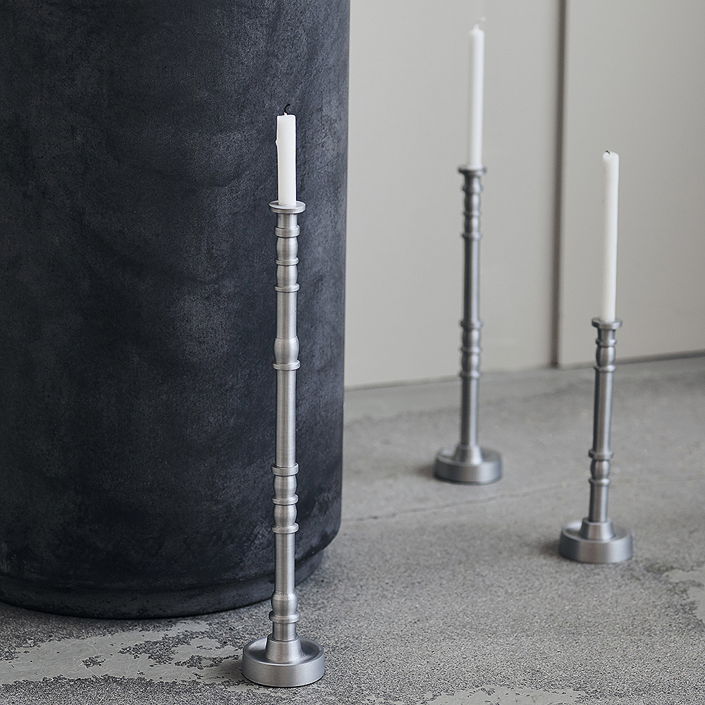 Jersey Ljusstake 36 cm Silveroxiderad