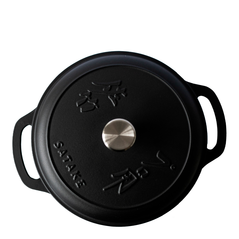 Gjutjärnsgryta mattemaljerad 3 L Mattsvart