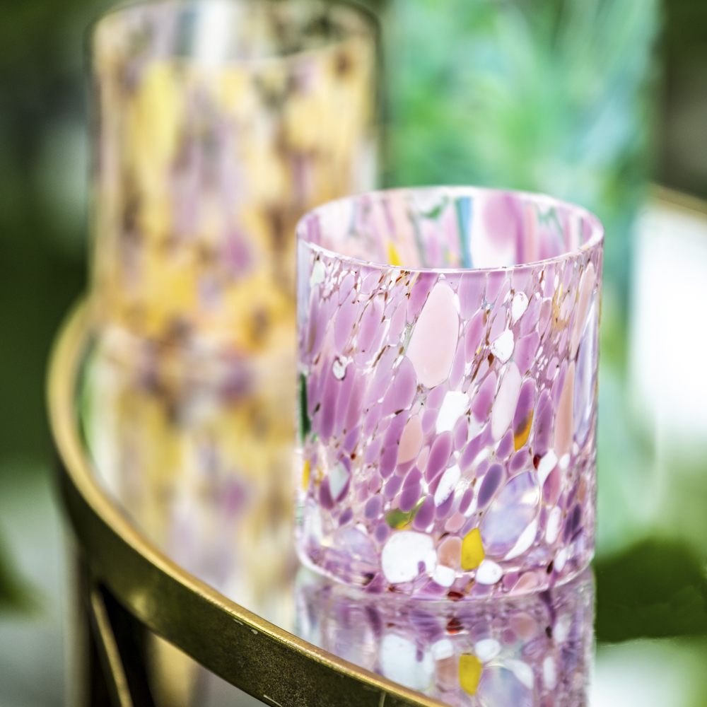 Swirl Ljuslykta 9 cm Rosa