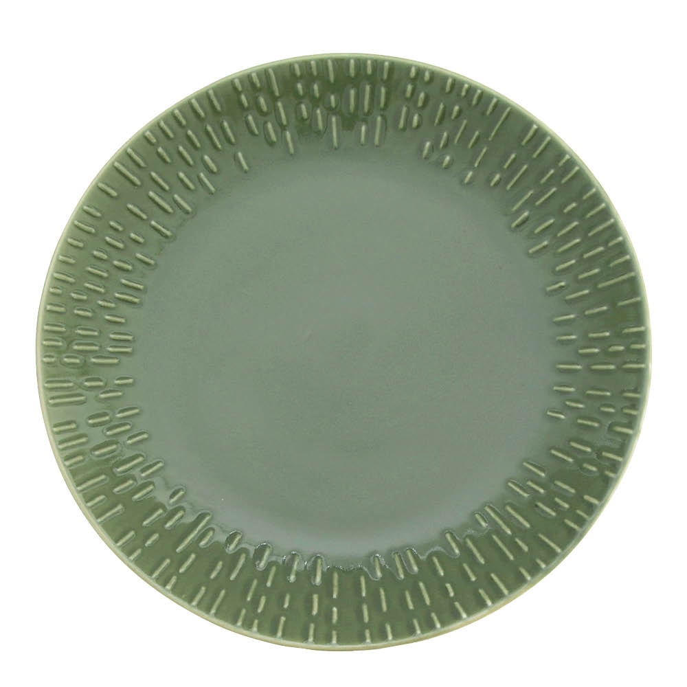 Confetti Desserttallrik 21 cm Oliv