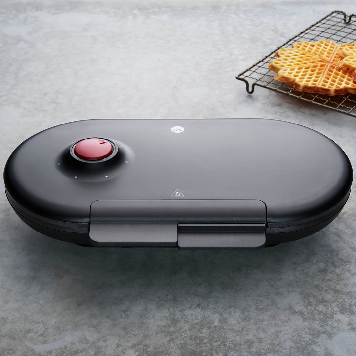 Våffeljärn dubbelt Svart WAD-619B