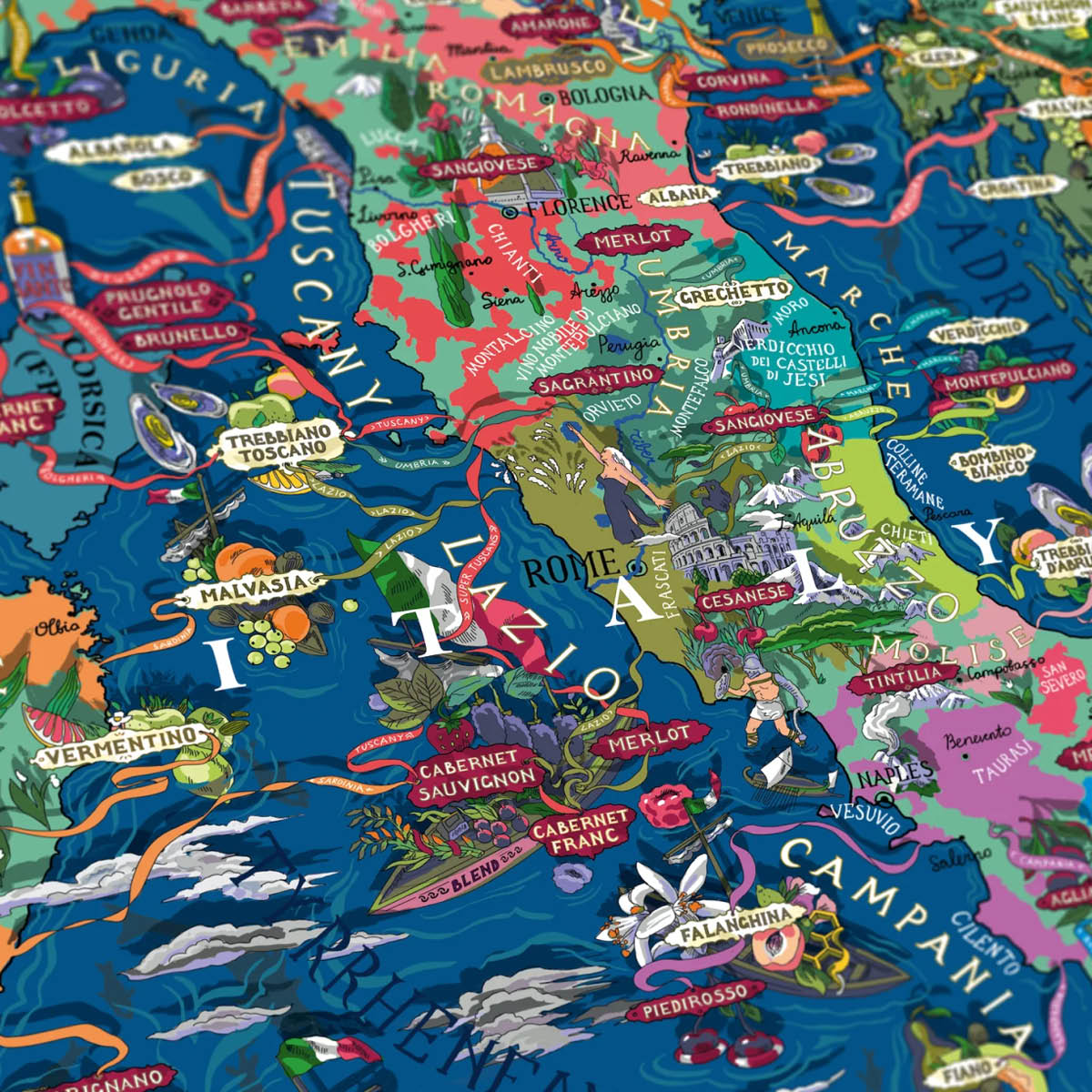 Vinpussel - Italien 1000 bitar Grön