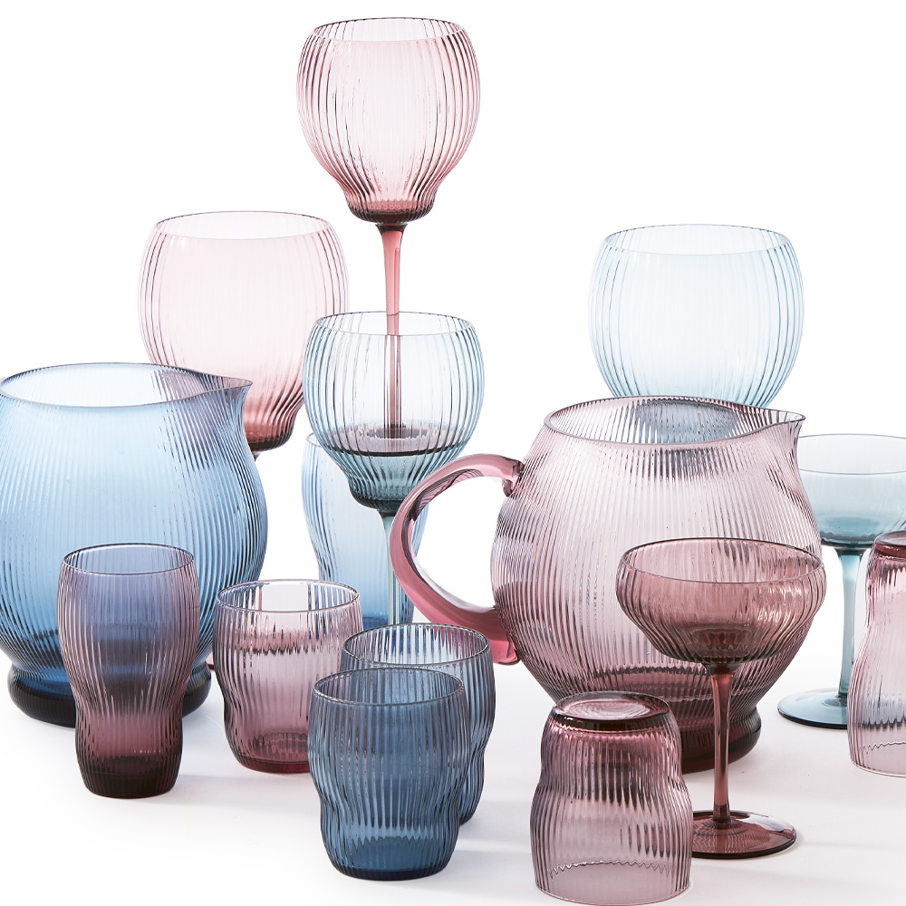 Pum Vinglas 22 cm 2-pack Blå