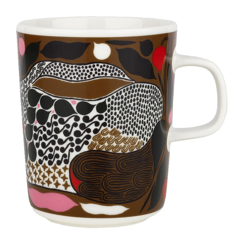 Rusakko Mugg 25 cl Vit/Brun/Röd