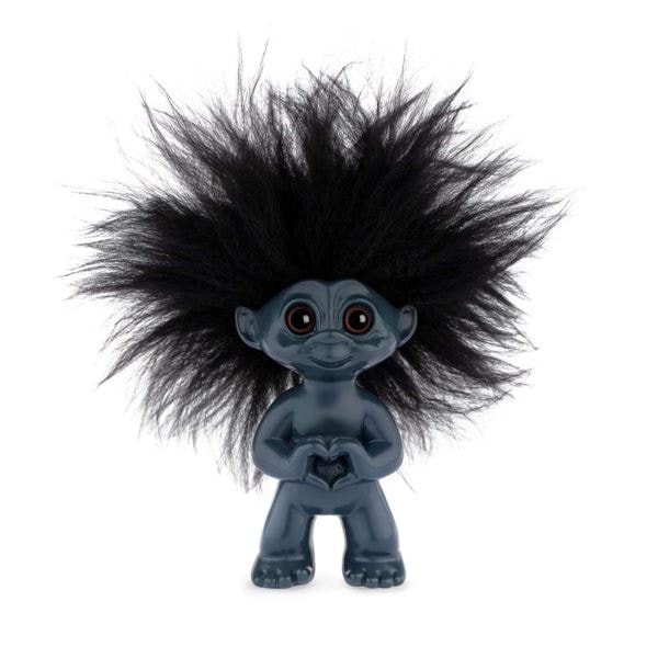 Our Heroes Lyckotroll Hjärt Troll 9 cm Mörkblå