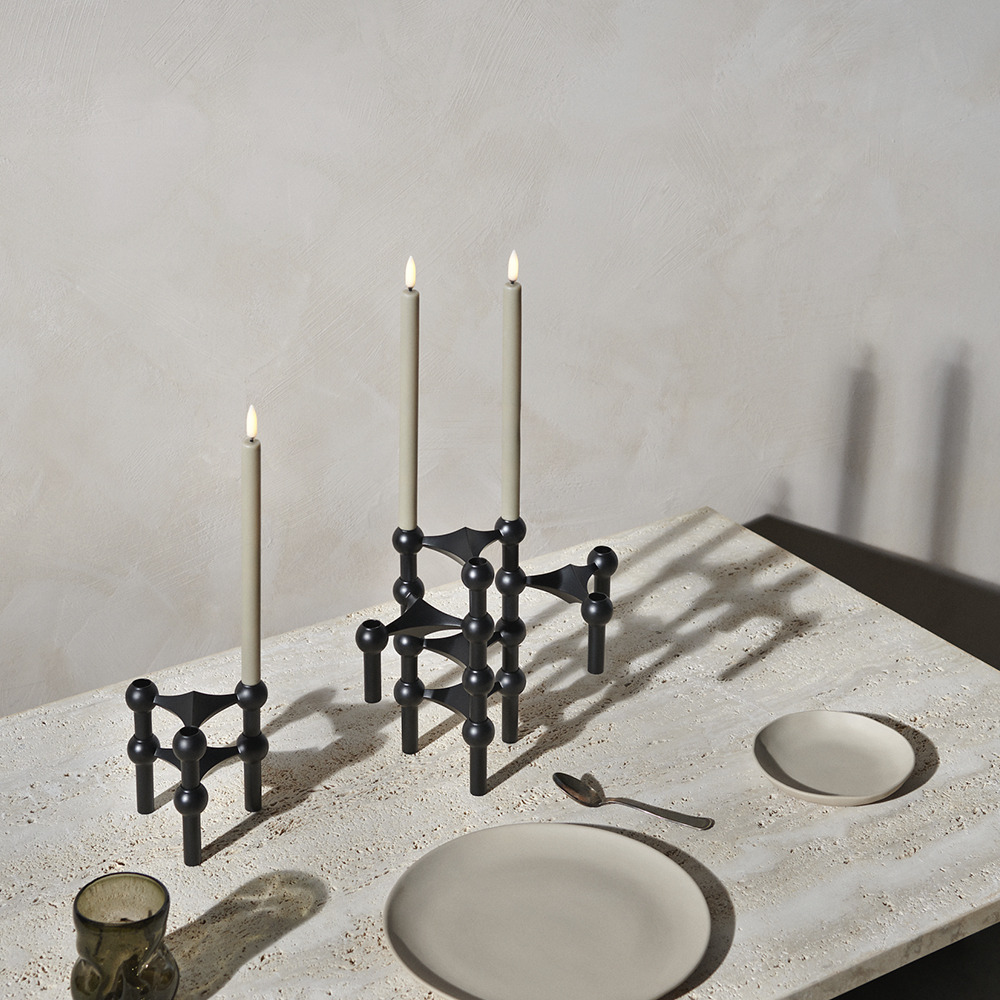 Stoff Nagel Ljusstake 3-pack Svart