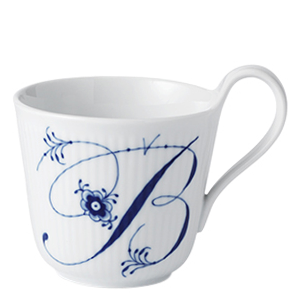 Blue Fluted Pl Alphabet Mugg 33 cl B