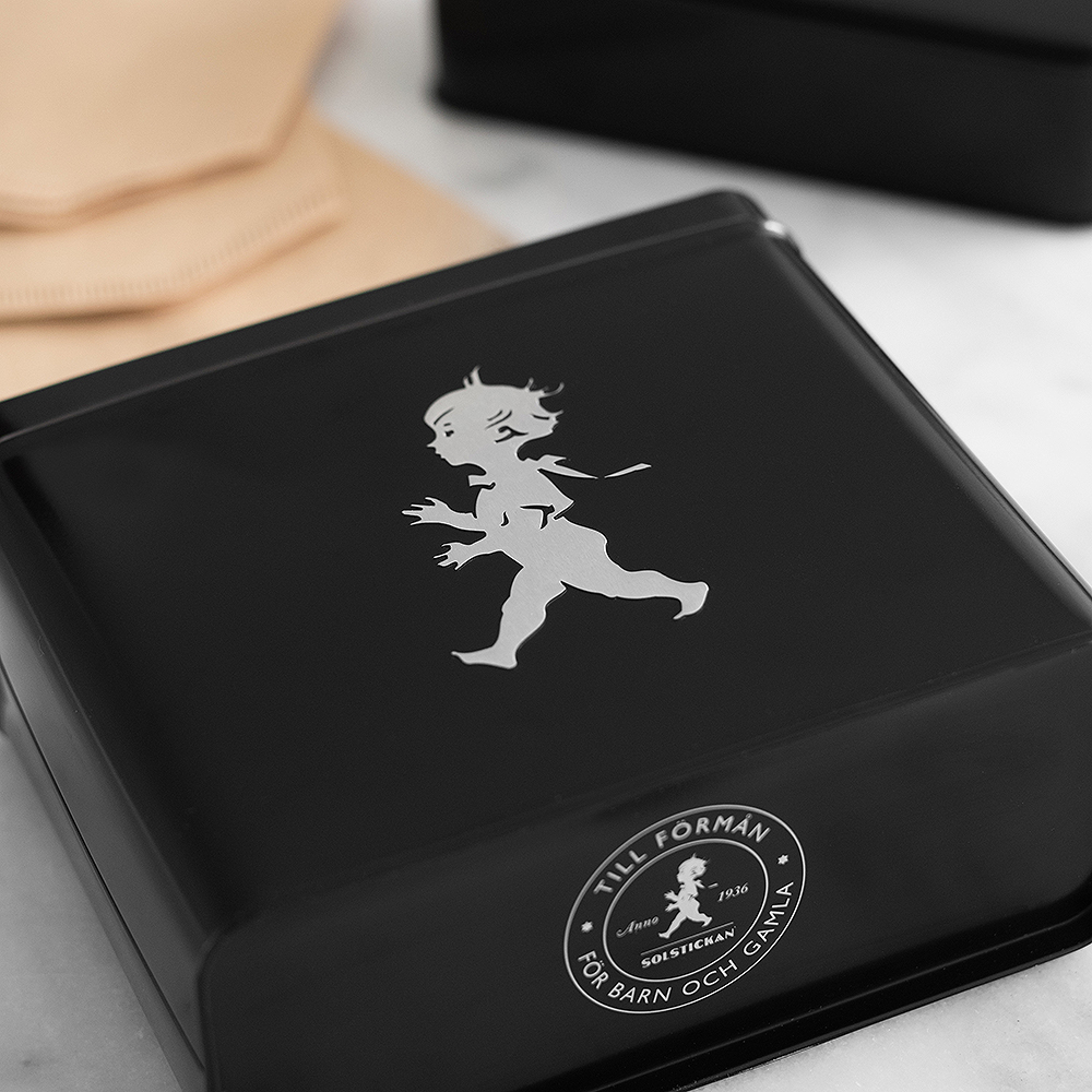 Burk för kaffefilter Svart/Silver