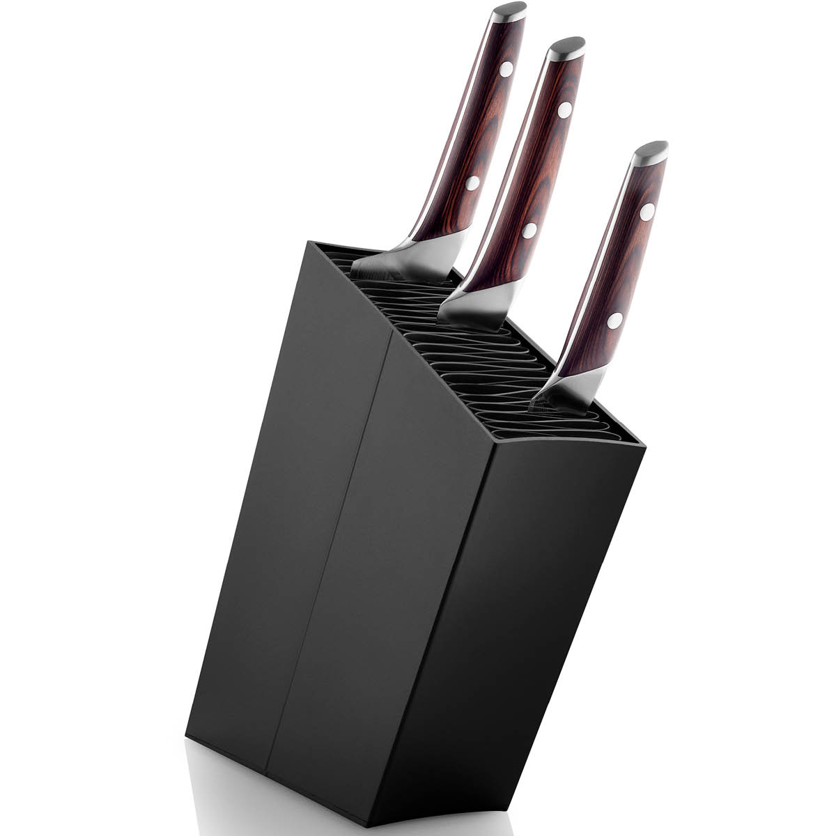 Knivblock lutande Svart