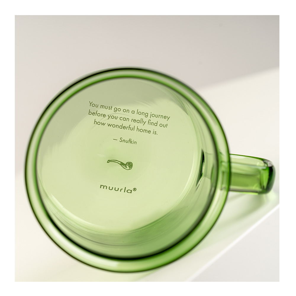 Mumin Glasmugg Snusmumriken 35 cl Grön