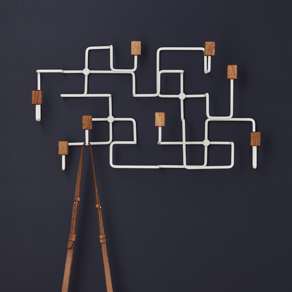 Underground Klädhängare 59 cm Ek/Vit