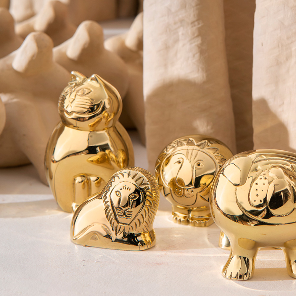 Skultuna x Lisa Larson Katt 8,7 cm Guld