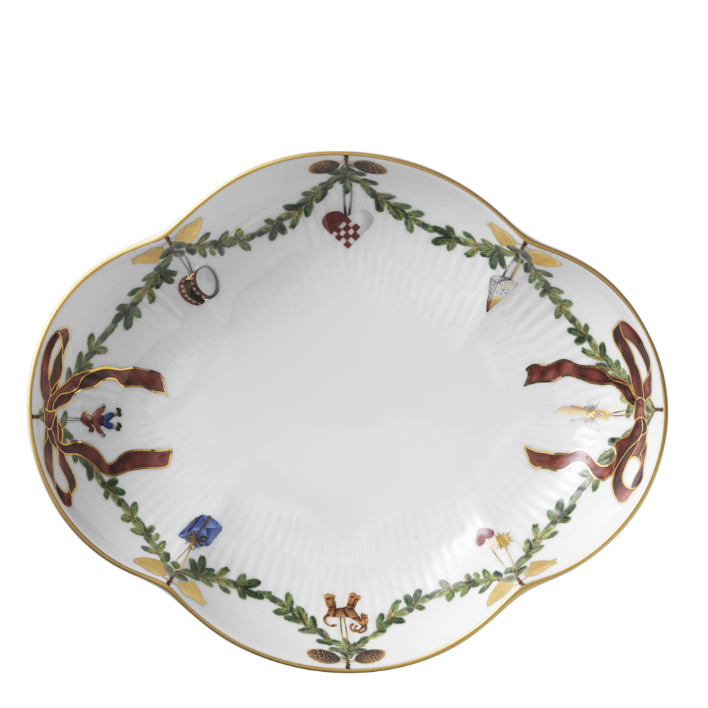 Star Fluted Christmas Serveringsfat 22 cm