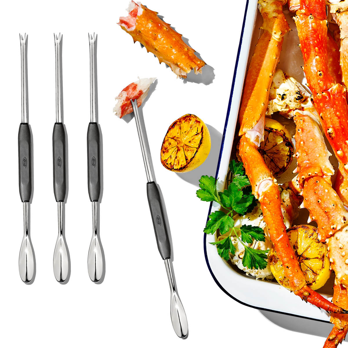 Skaldjursgafflar 4-pack Svart