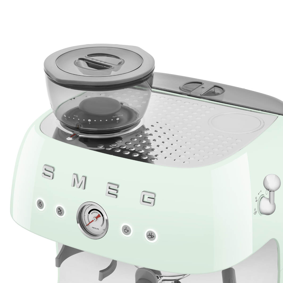 Smeg Manuell Kaffemaskin med Kvarn Pastellgrön